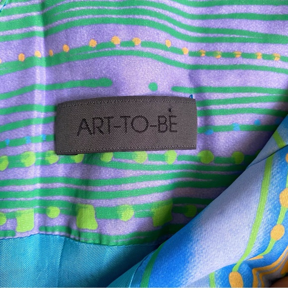 π¦ ART-TO-BE ELEGANT BLUE PURPLE MULTI SQUARE NECK MAXI DRESS! - Picture 10 of 12